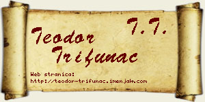 Teodor Trifunac vizit kartica